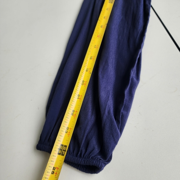 NWT Gap Navy Blue V-Neck Long Sleeve Shift Dress Boho Minimalist Style Ruffle M - Picture 8 of 11